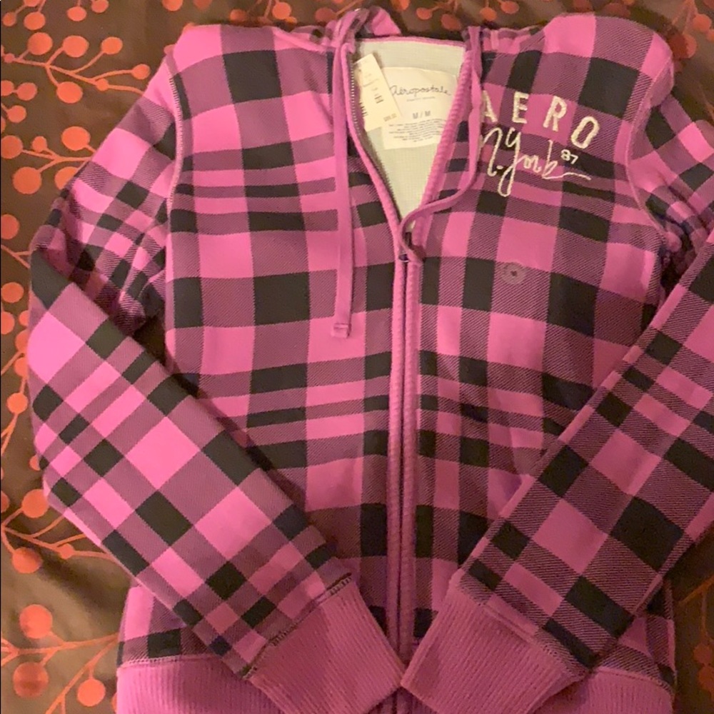 Aeropostale Purple Zip Up Hoodie
